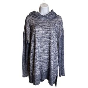 VTG 90s GAP‎ Blue Cowl Neck Oversized Tunic Sweater Sz XL Slouchy Boyfriend Fit